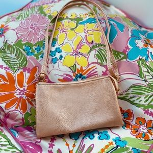 Rose Gold Transition Clutch with Strap